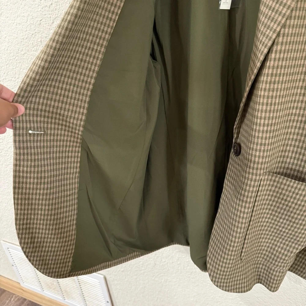 Madewell Larsen Plaid Oversized Blazer NWT Italian Fabric Career Workwear Jacket - Picture 4 of 7